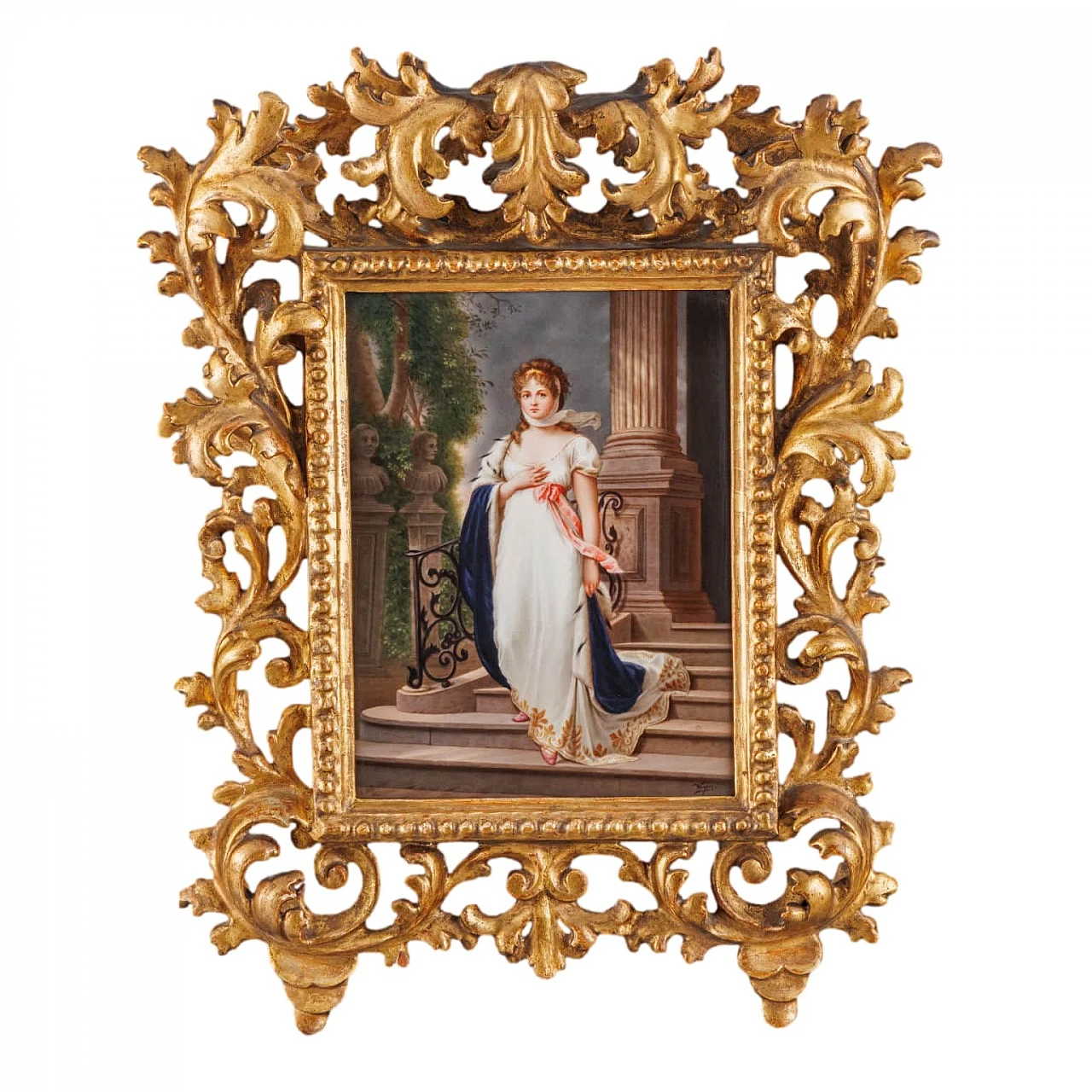 Ritratto della Regina Luisa di Prussia, dipinto su porcellana, '800 1