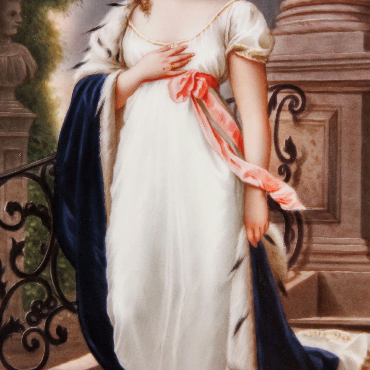 Ritratto della Regina Luisa di Prussia, dipinto su porcellana, '800 3