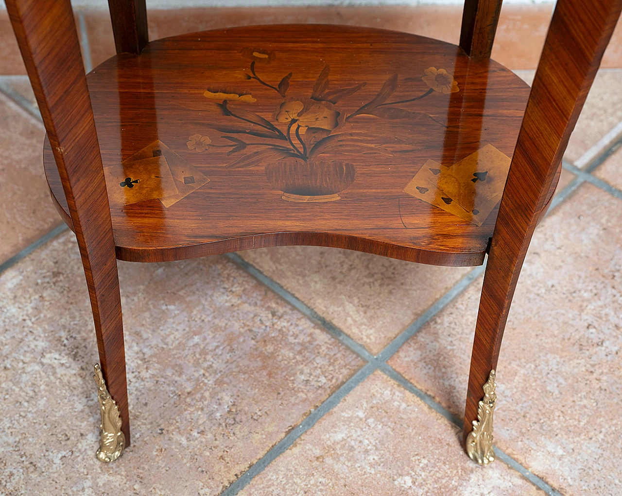 Coppia di comodini a fagiolo intarsiati Napoleone III, '800 5