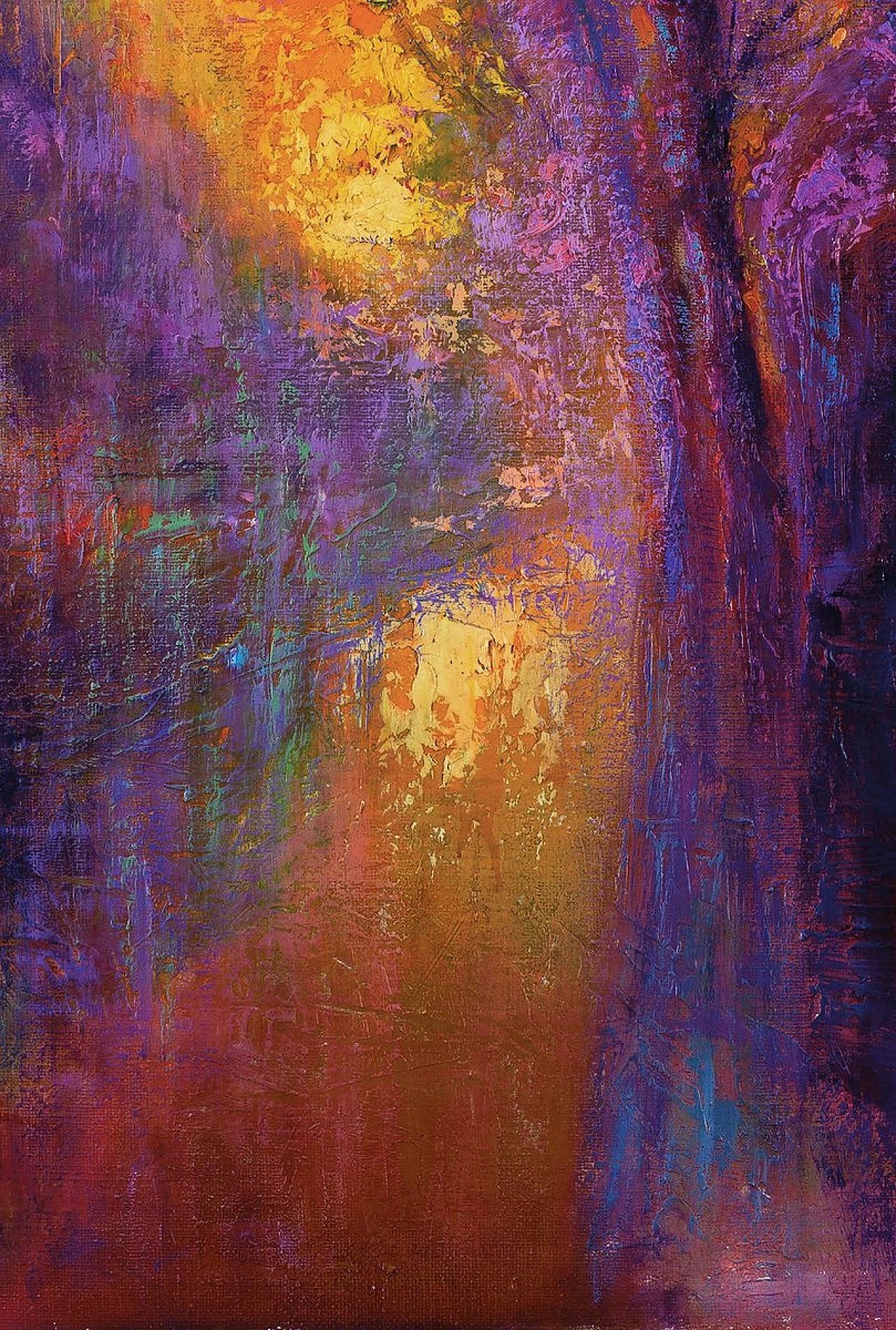 Yellow Tree by Renato Criscuolo, oil on Canvas, 2000s 2