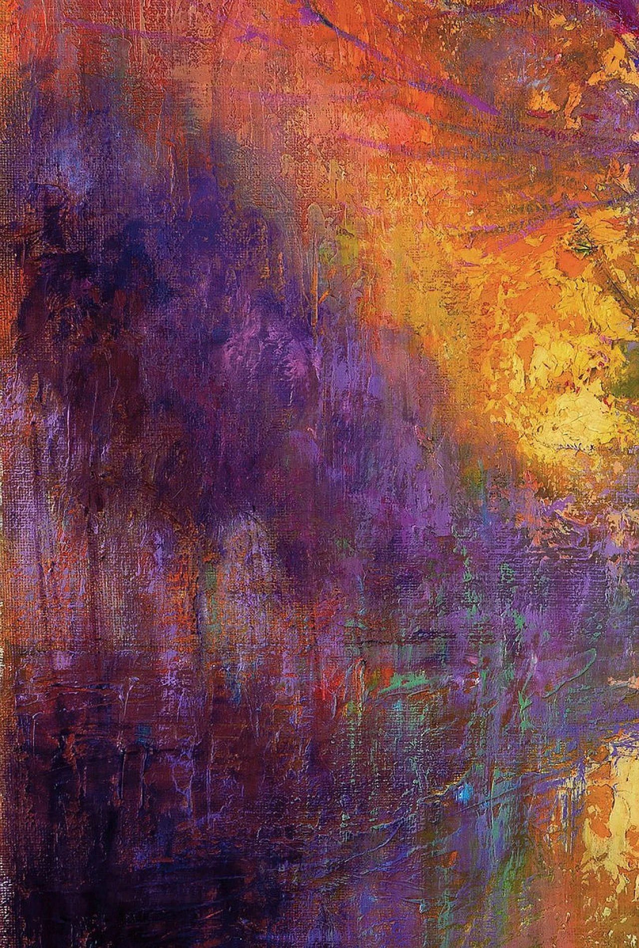 Yellow Tree by Renato Criscuolo, oil on Canvas, 2000s 4