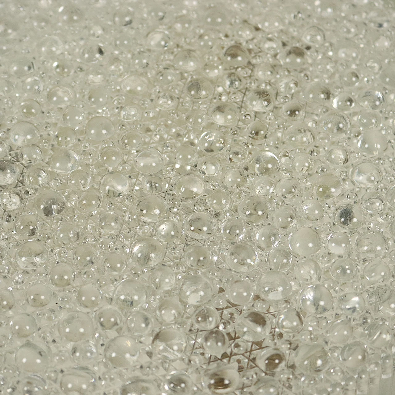 Round chromed metal and glass lamp, 1960s 6