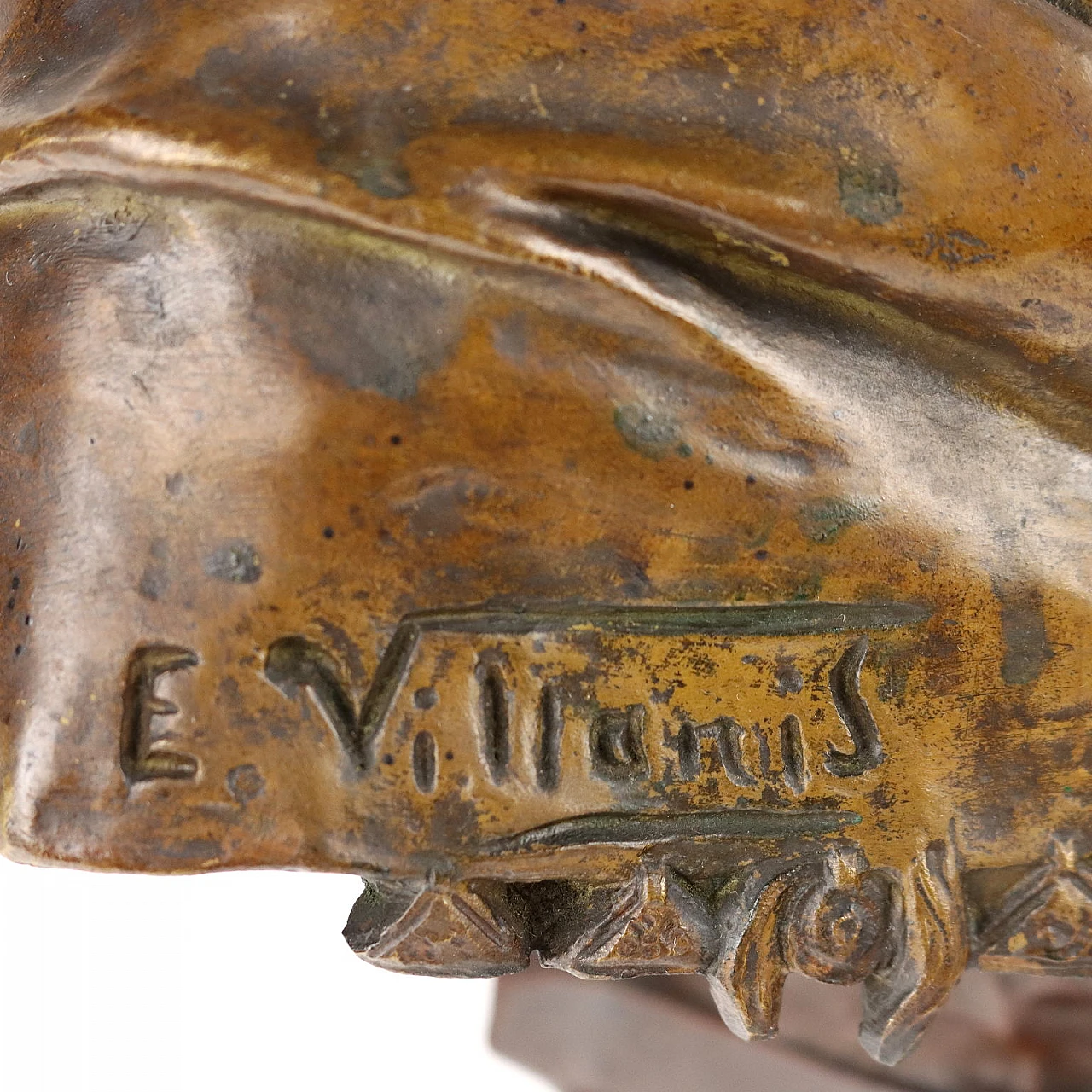 Bronze bust depicting The Sibyl by Emmanuel Villanis 9