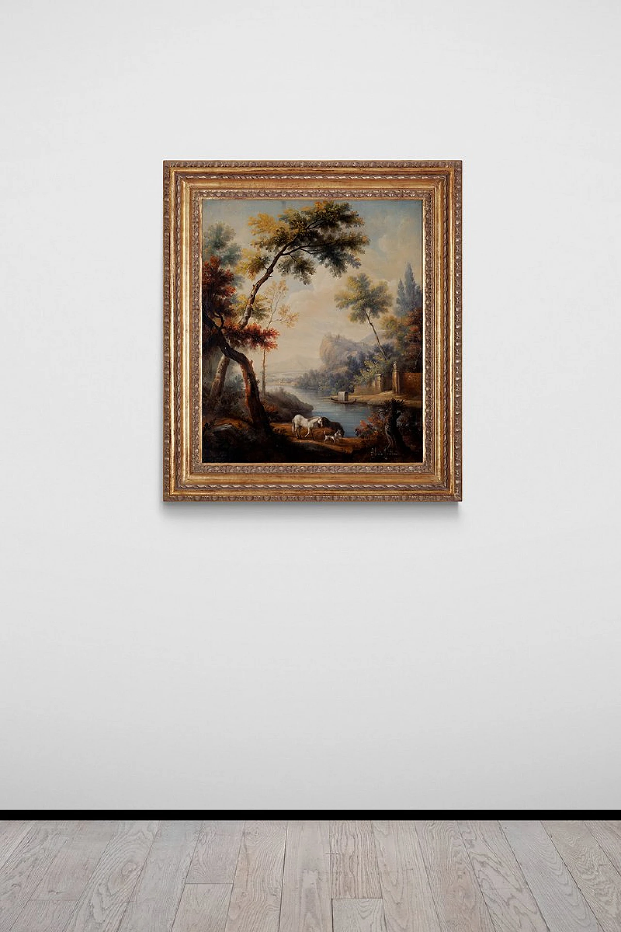 Paesaggio di Antonio Montini, incorniciato, anni 2000 1