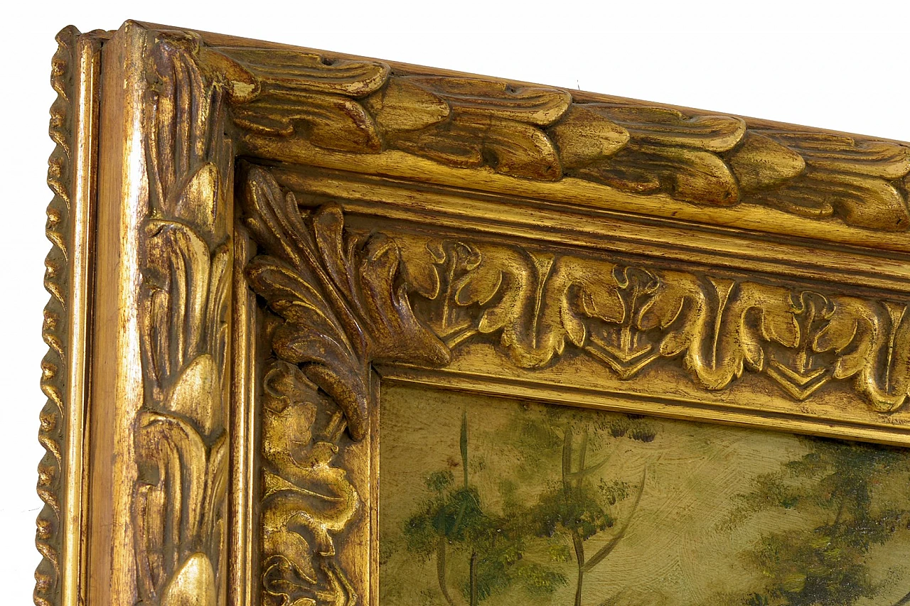 Paesaggio, Scena di N. Rubino, olio su tela, anni '80 4