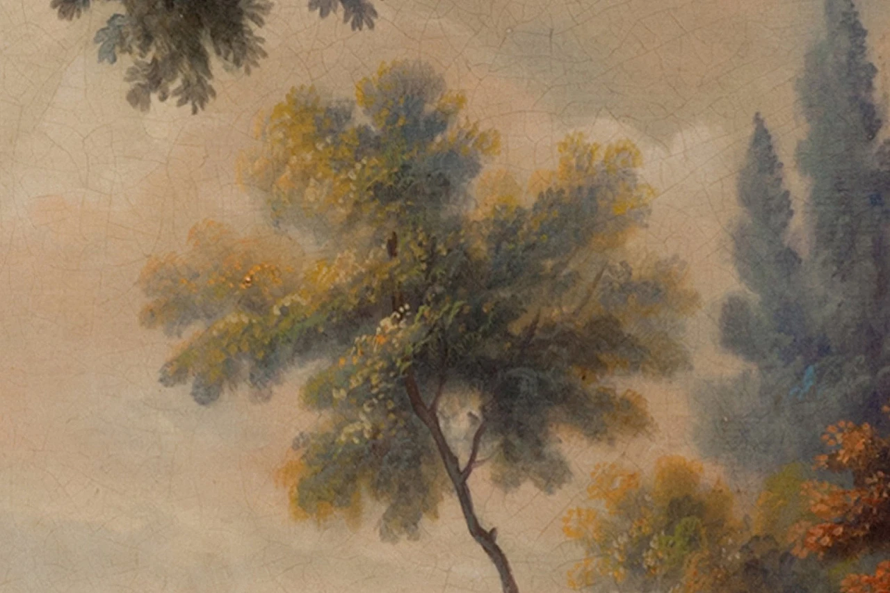 Paesaggio di Antonio Montini, incorniciato, anni 2000 5