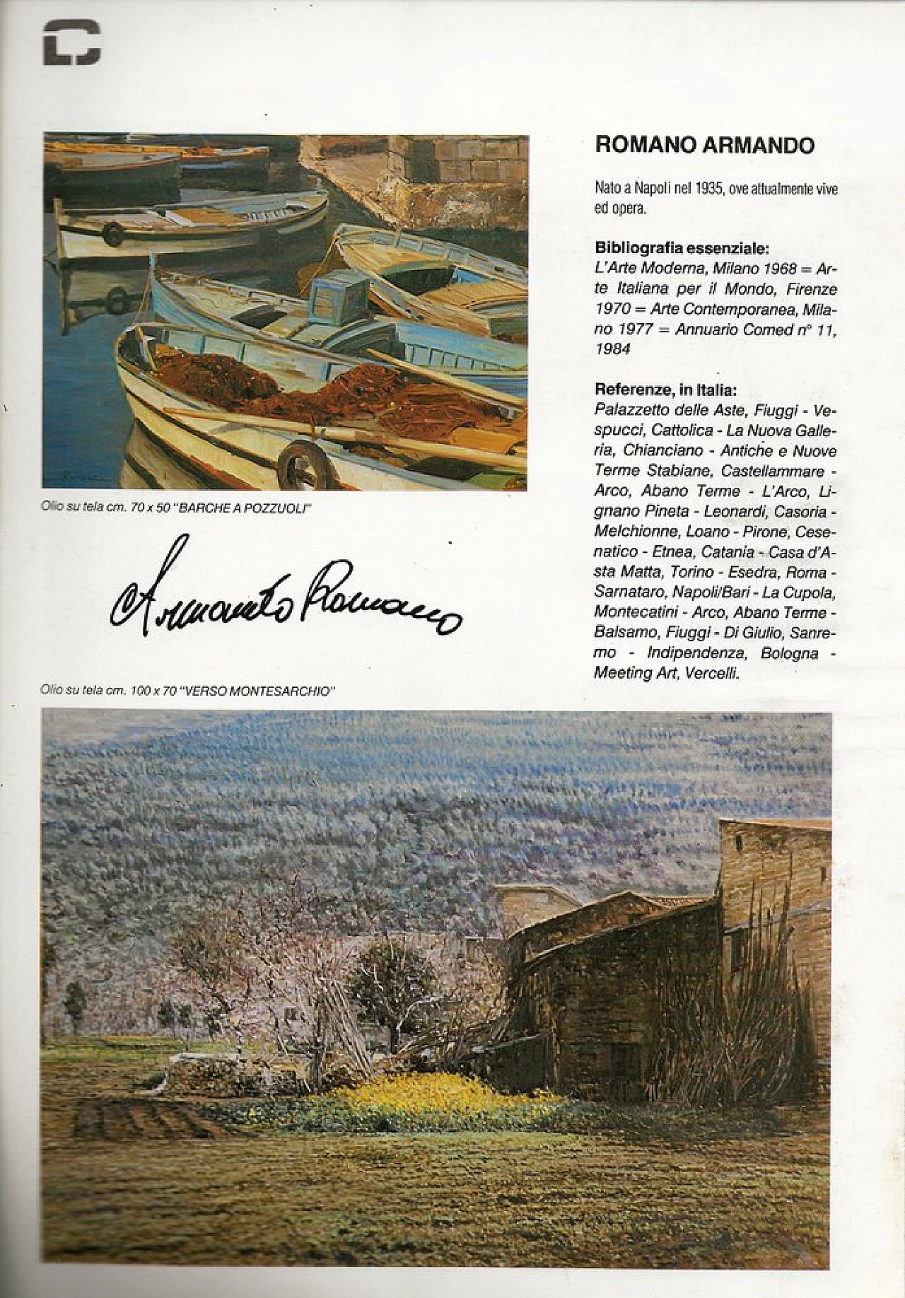 Nella stalla di Armando Romano, olio su tela, anni '80 10