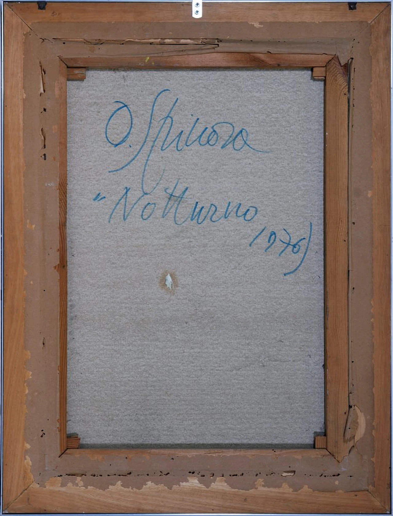 Notte di Domenico Spinosa, olio su tela con cornice, anni '70 7