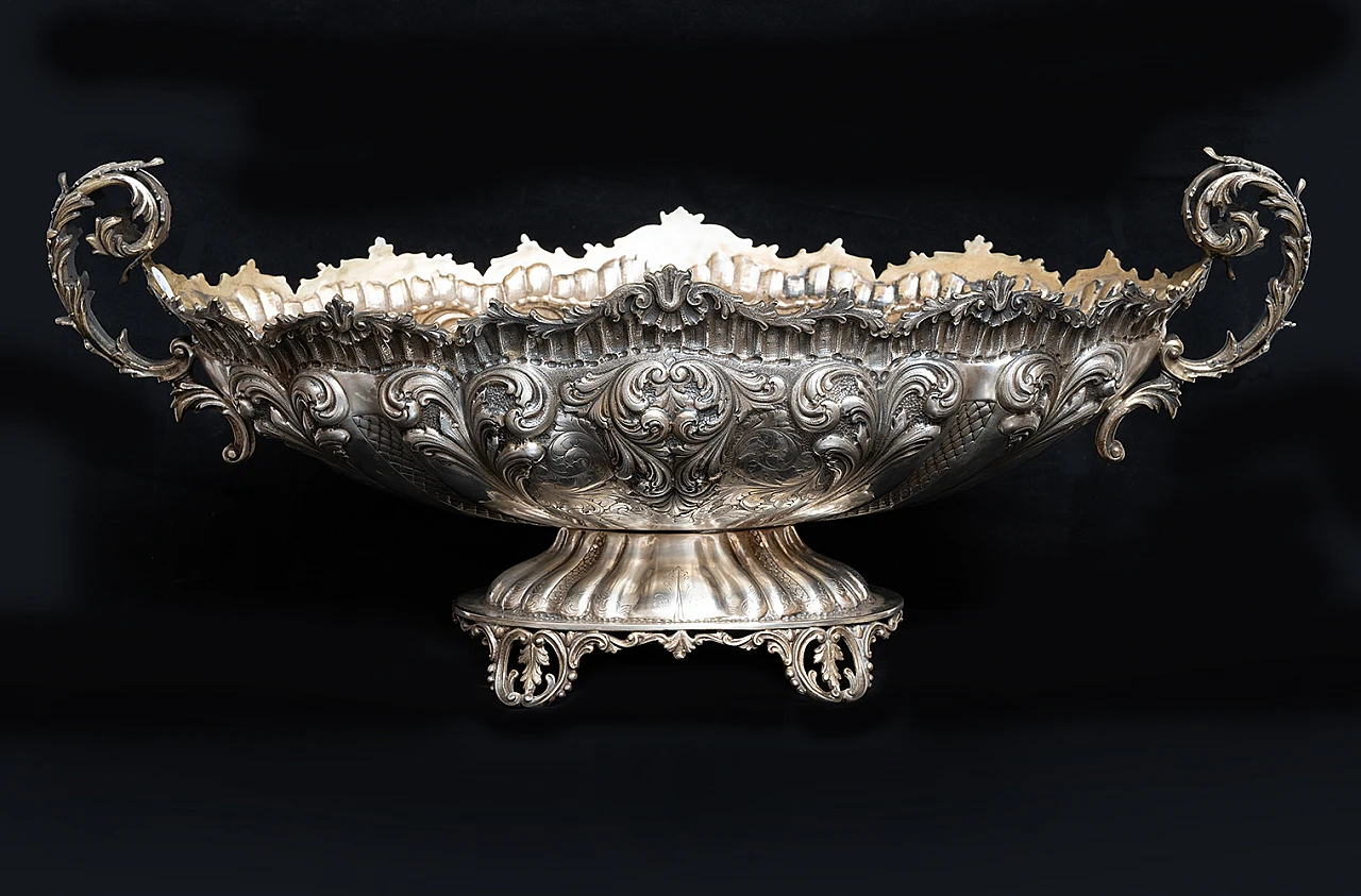Centrotavola in argento massiccio con punzone N. 800, '900 1