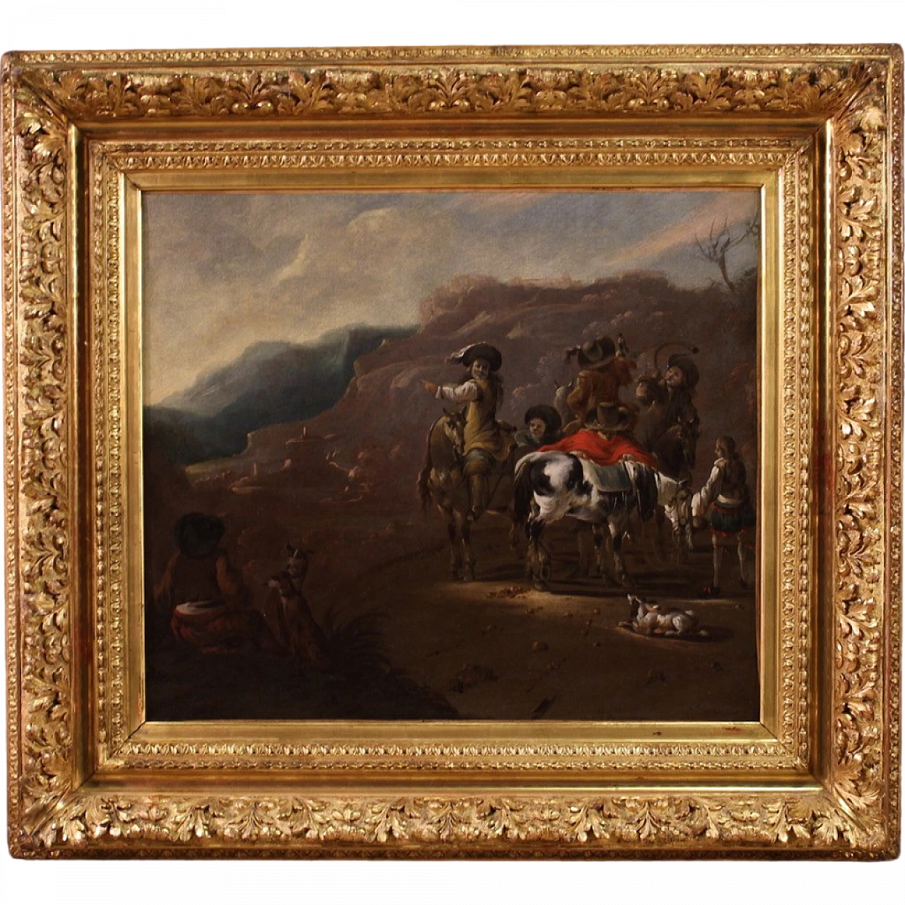 Flemish painting from the 17th century, hunting scene 16