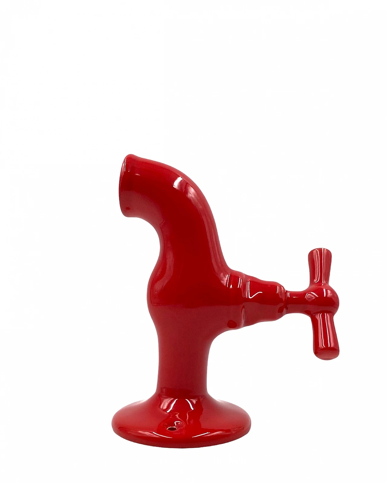 Red tap shaped ceramic, JC Peiré, France ca. 1970 3