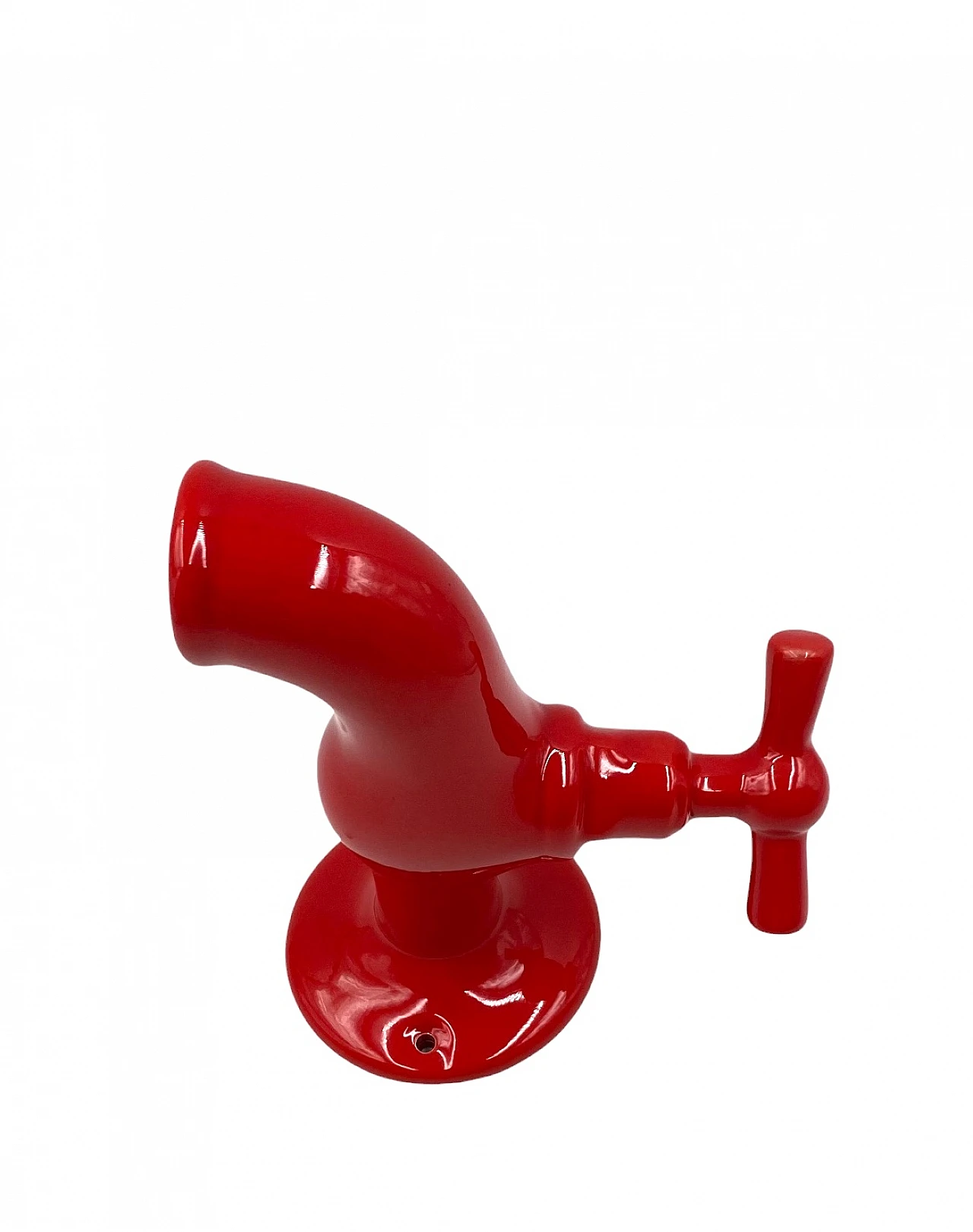 Red tap shaped ceramic, JC Peiré, France ca. 1970 4