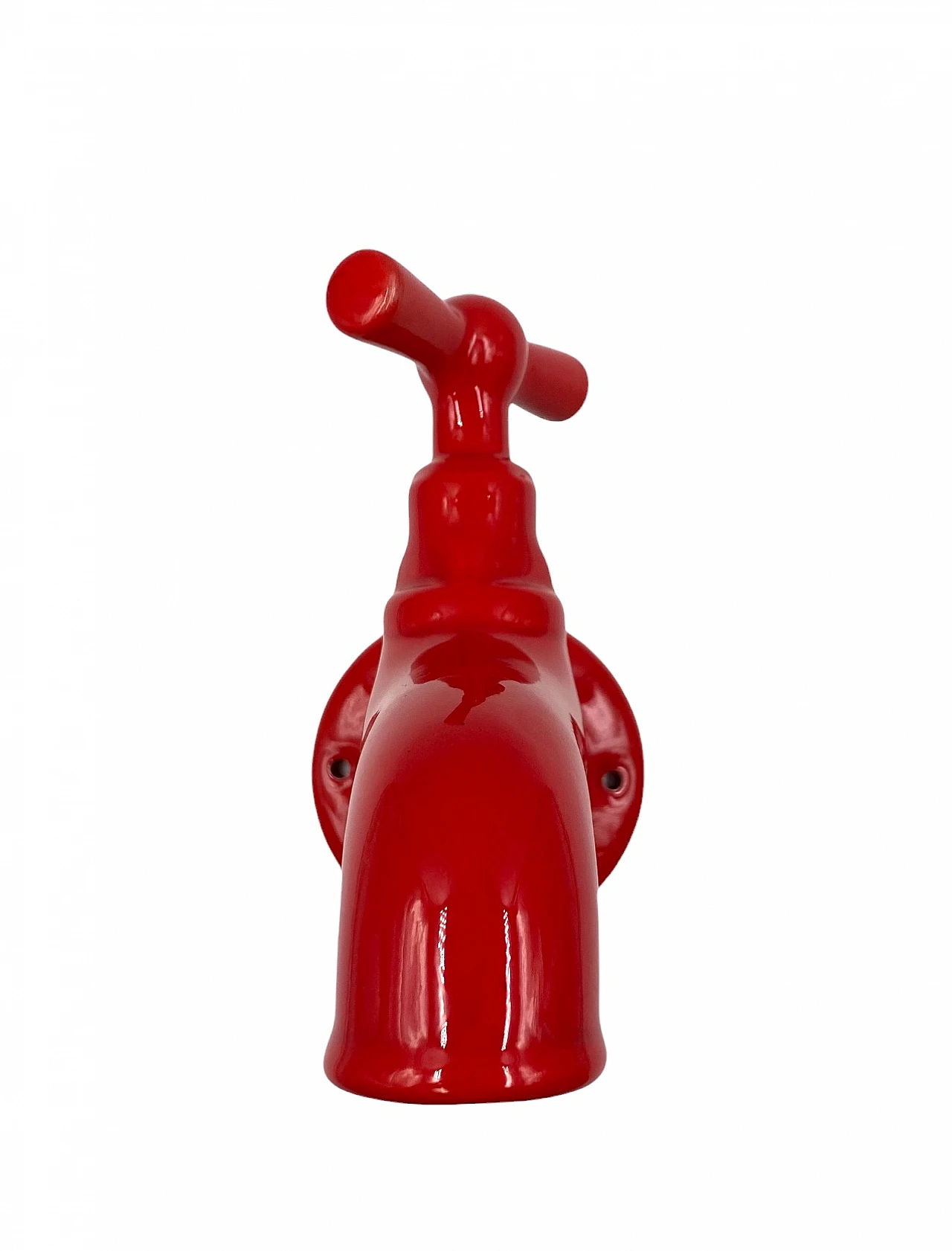 Red tap shaped ceramic, JC Peiré, France ca. 1970 5