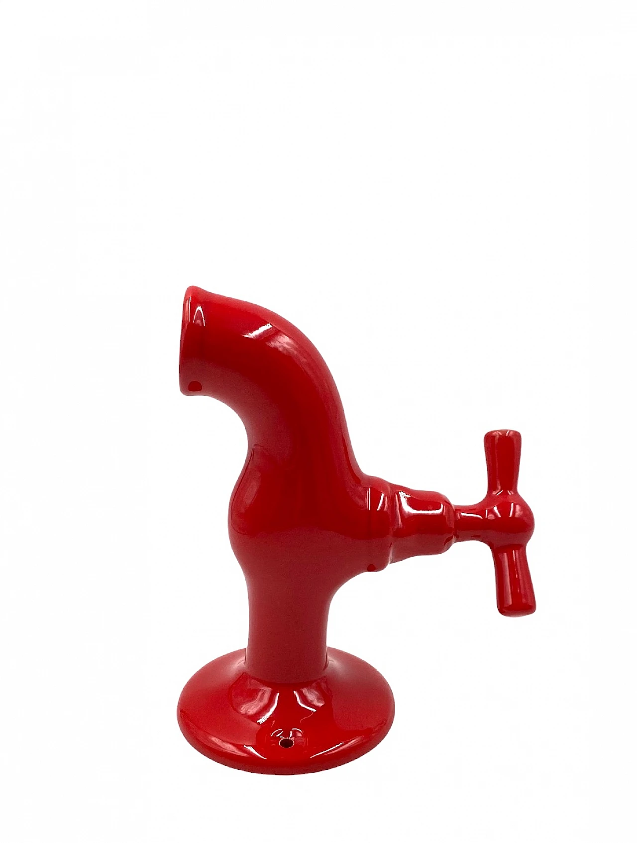 Red tap shaped ceramic, JC Peiré, France ca. 1970 7