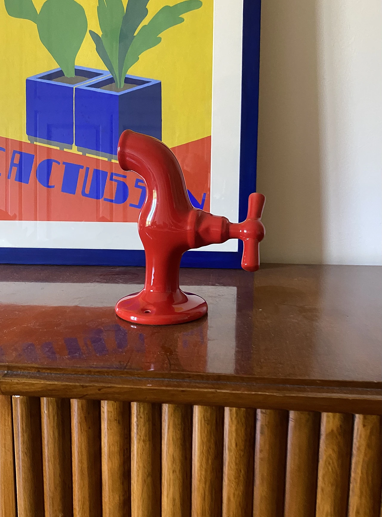 Red tap shaped ceramic, JC Peiré, France ca. 1970 10