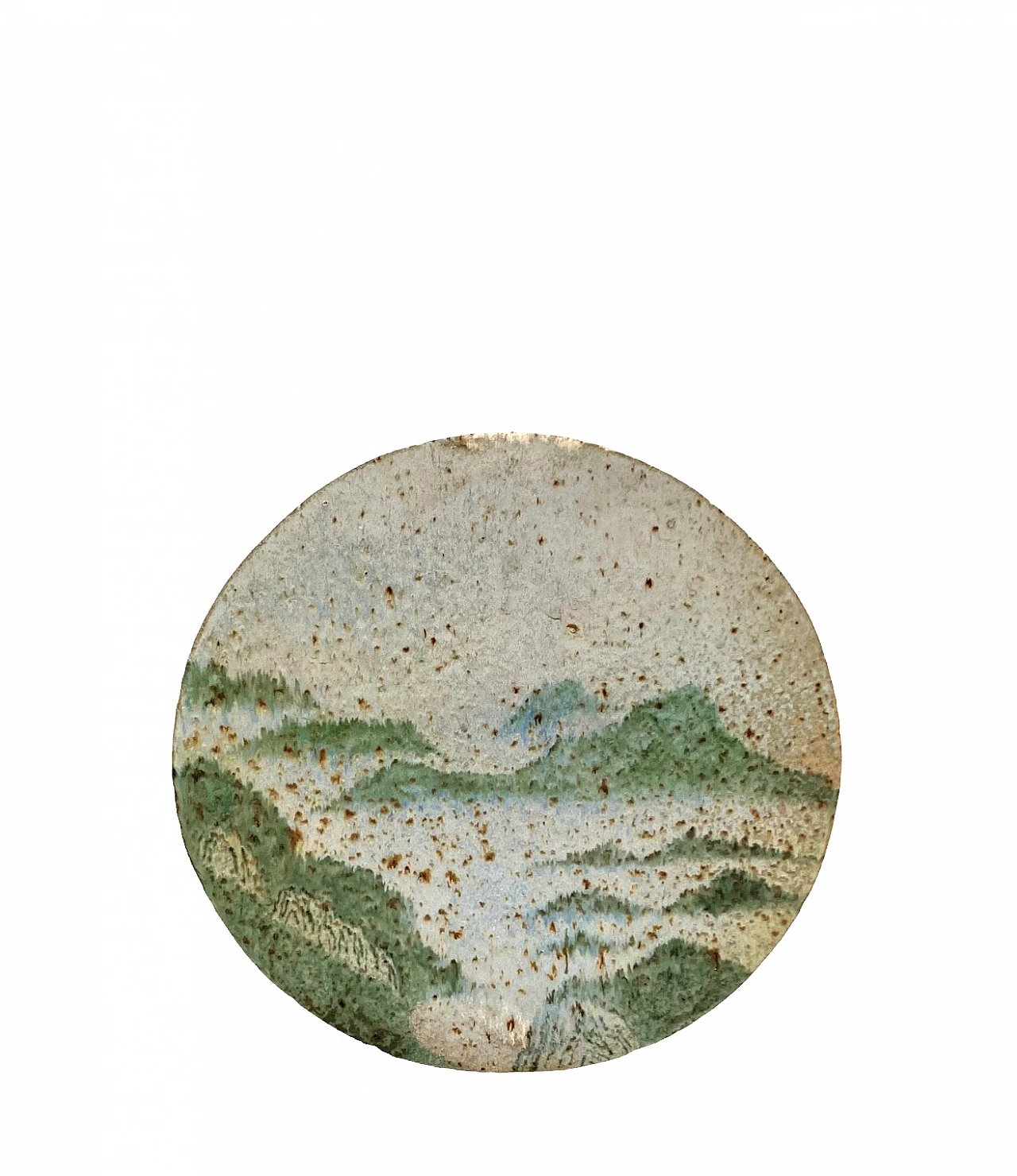 Green ceramic solifleur vase by Pierre Devie, 1950s 7