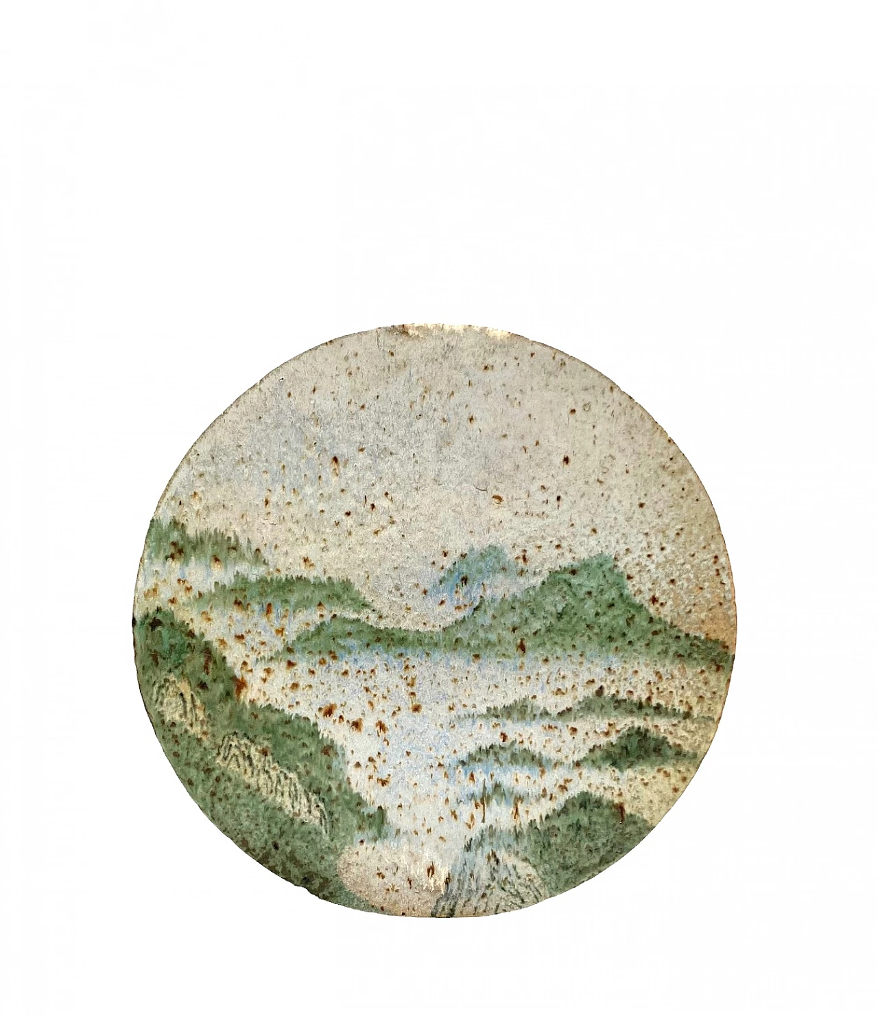 Green ceramic solifleur vase by Pierre Devie, 1950s 8