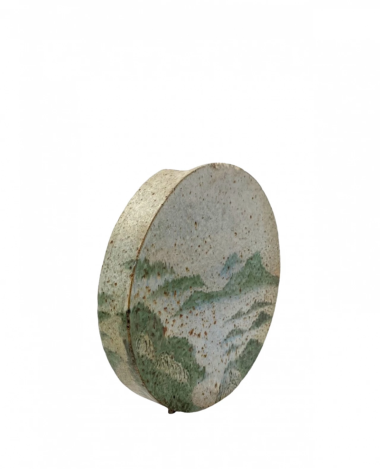 Green ceramic solifleur vase by Pierre Devie, 1950s 9