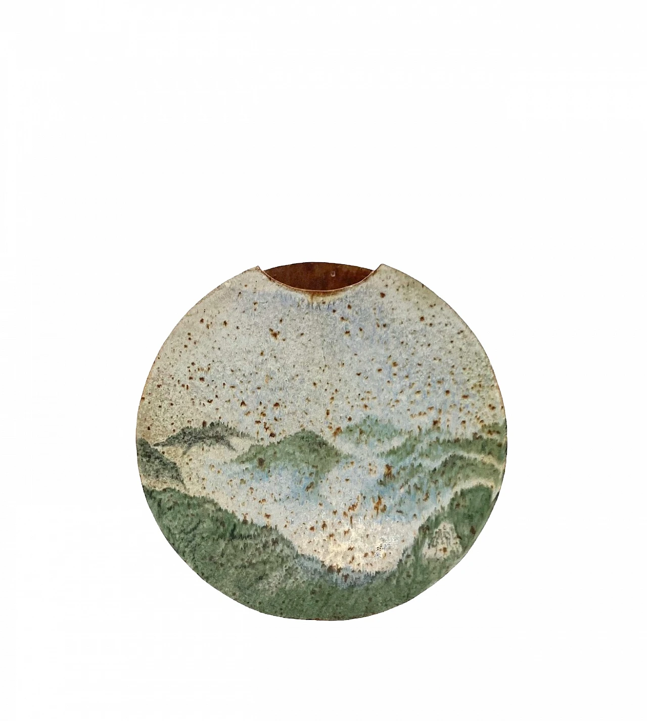 Green ceramic solifleur vase by Pierre Devie, 1950s 11