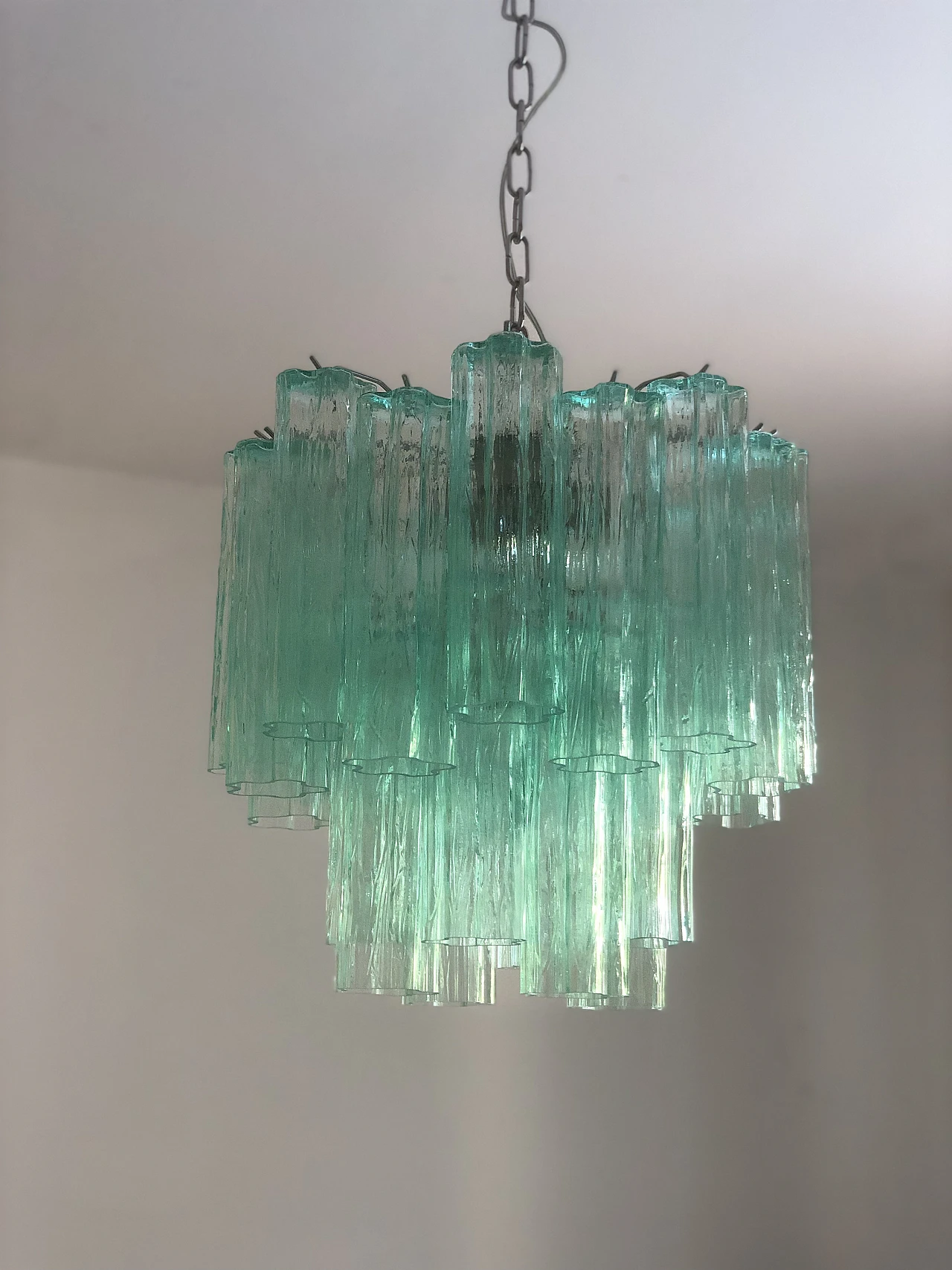 Murano glass chandelier in the style of Venini, late 20th century 4