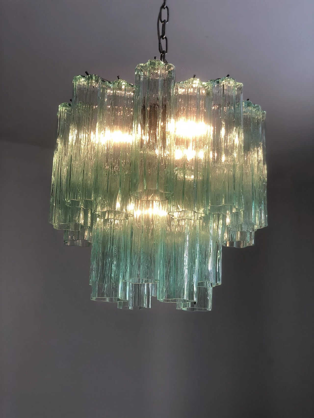Murano glass chandelier in the style of Venini, late 20th century 6