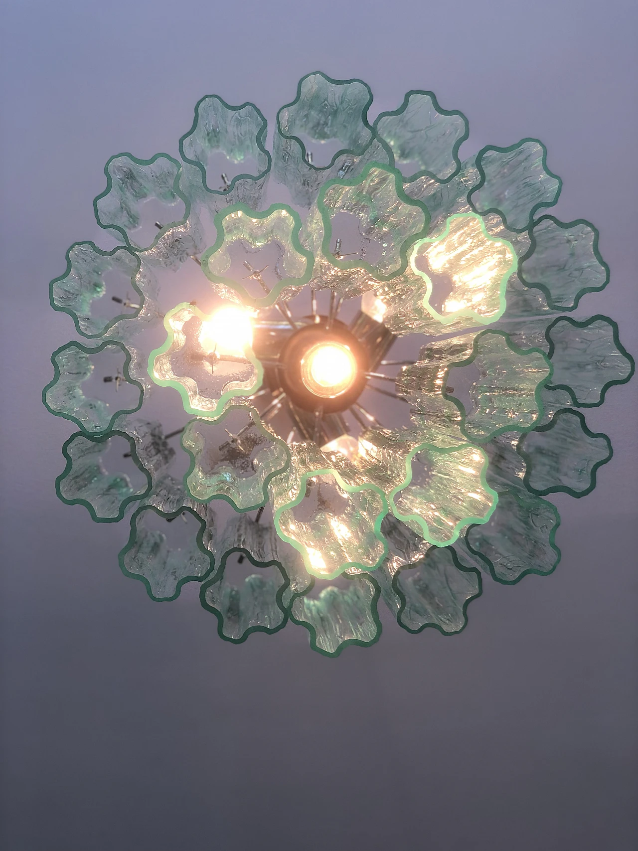 Murano glass chandelier in the style of Venini, late 20th century 7