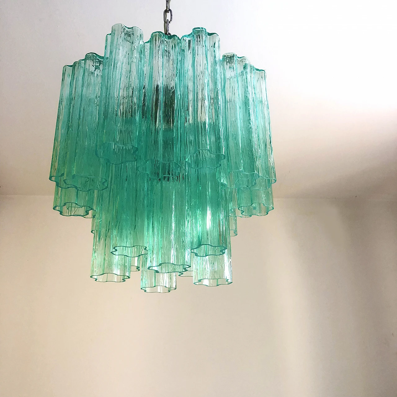 Murano glass chandelier in the style of Venini, late 20th century 8