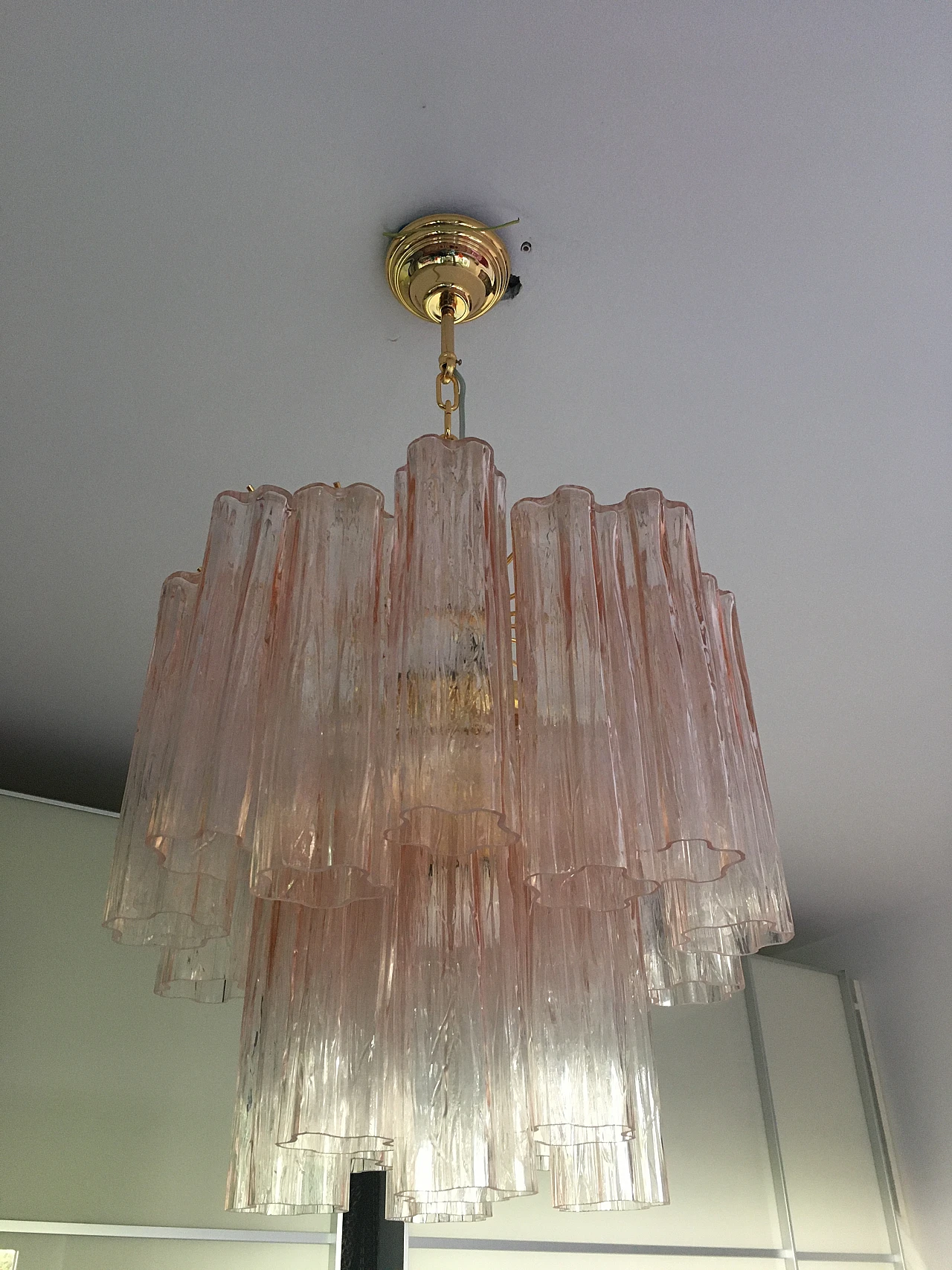 Venini style Murano glass chandelier with trunks, late 20th century 1