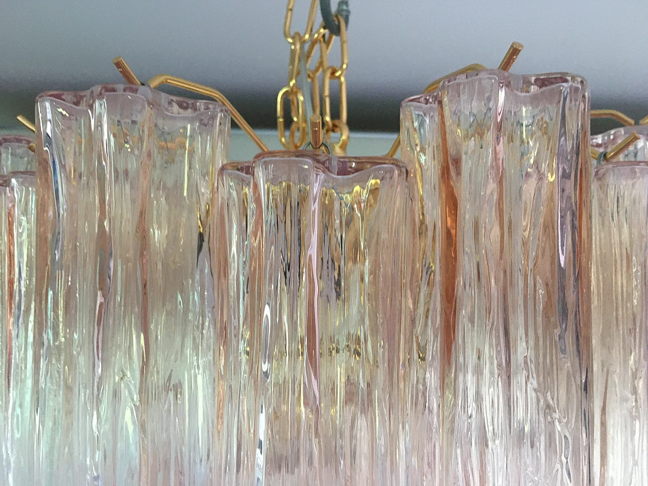 Venini style Murano glass chandelier with trunks, late 20th century 3