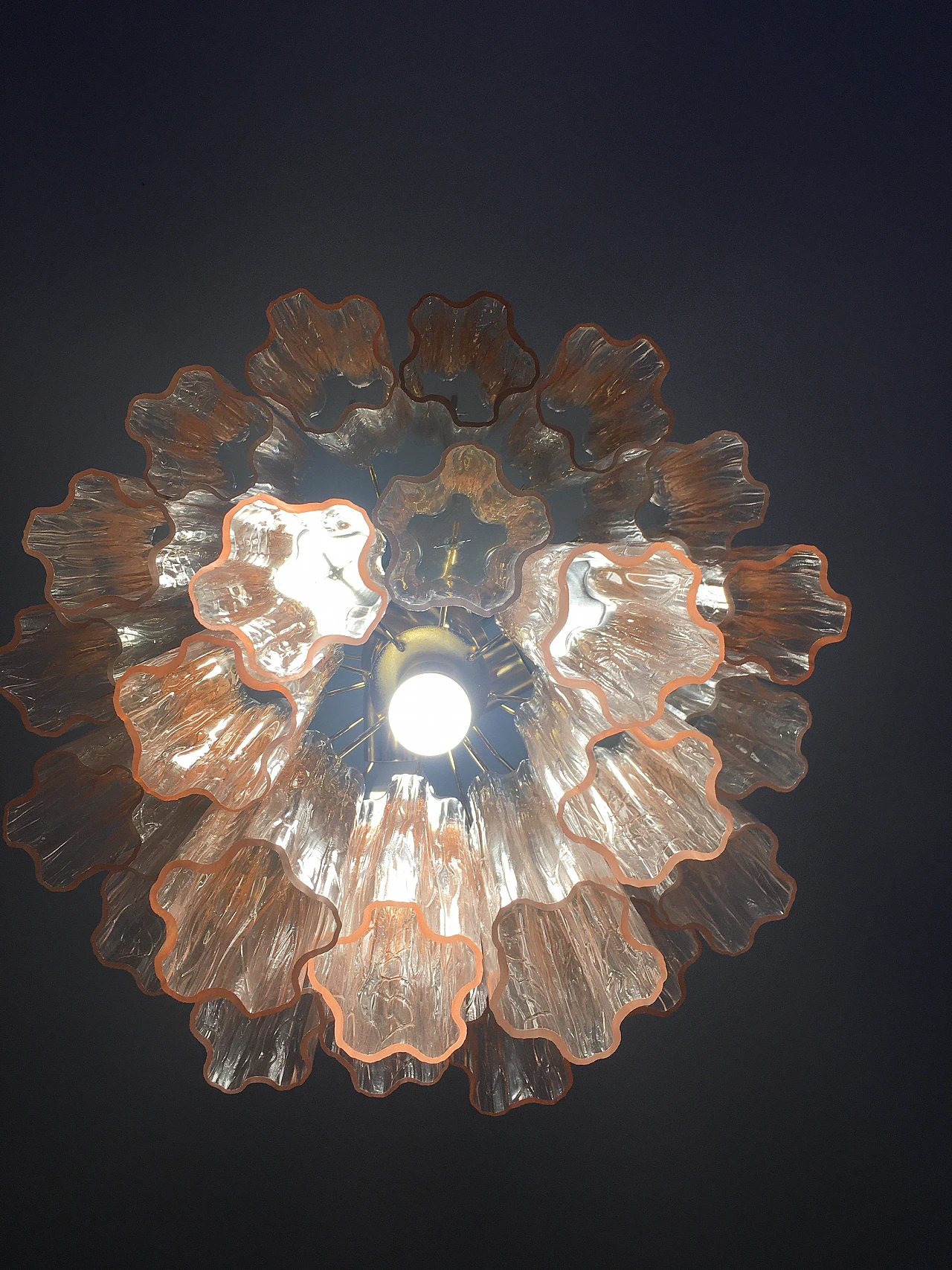 Venini style Murano glass chandelier with trunks, late 20th century 6