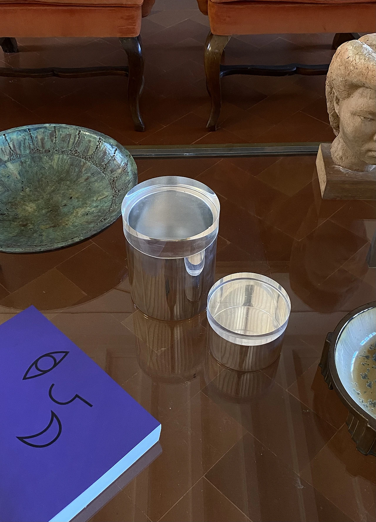 Pair of lucite and silver-plated boxes Mellerio Paris, 70s 4