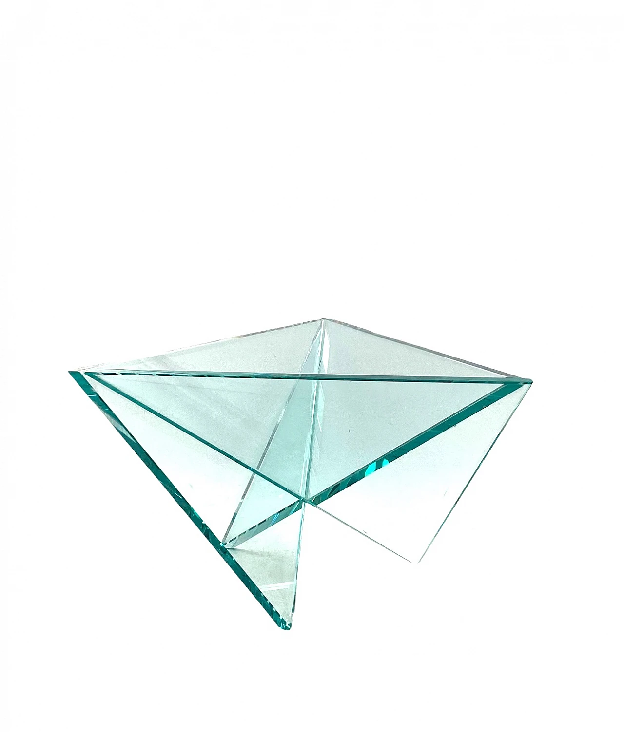 Postmodern molded glass centerpiece by RSVP, 1980s 1