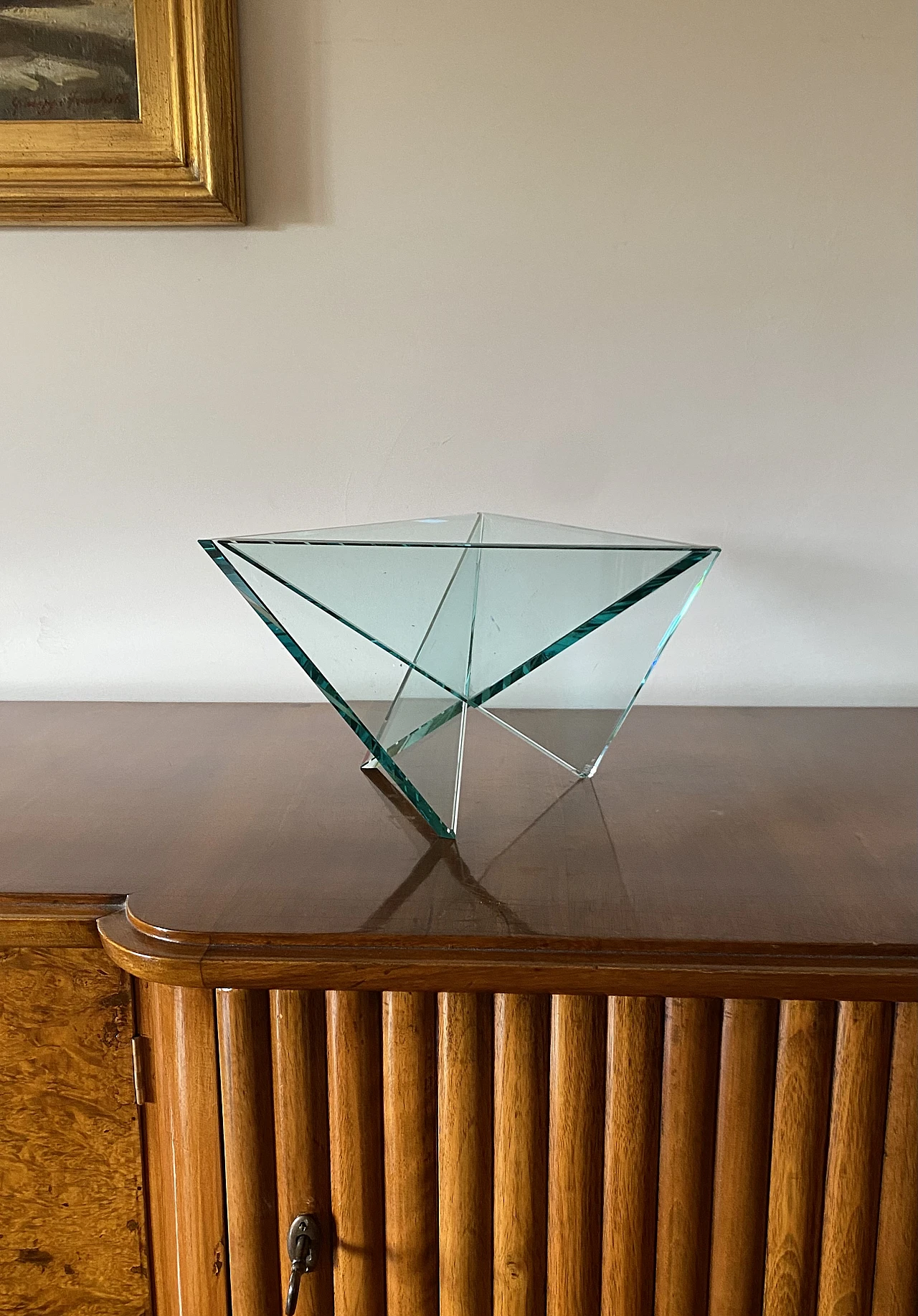 Postmodern molded glass centerpiece by RSVP, 1980s 2