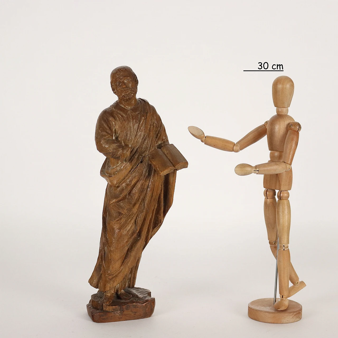 Philosopher, wooden sculpture, 18th century 2