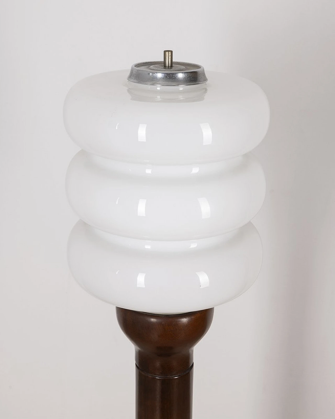 Floor lamp in wood and glass, 1970s 2