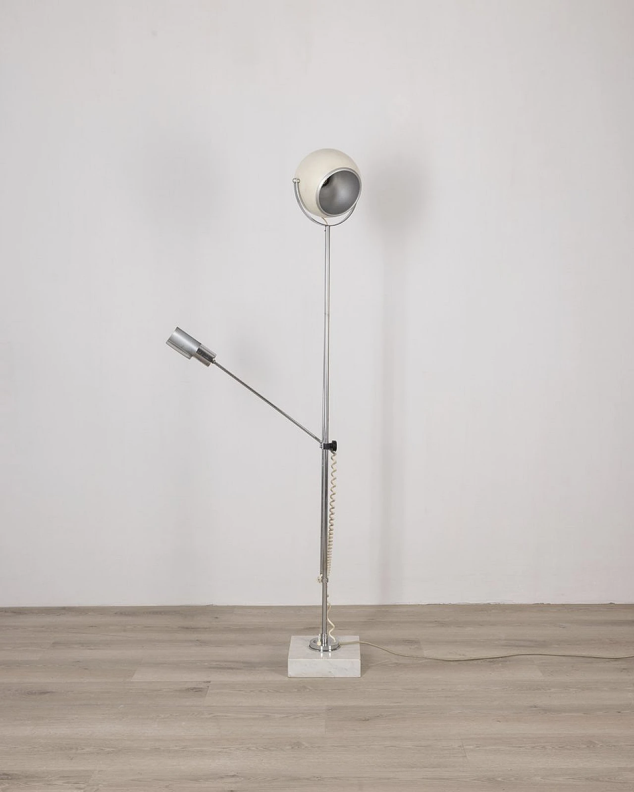 White adjustable floor lamp, 1970s 2