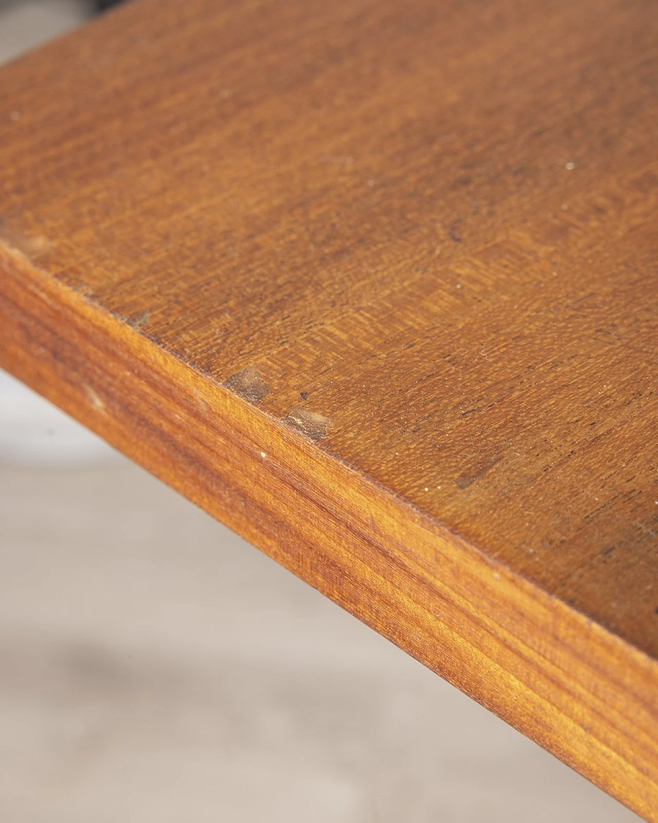 Tavolo vintage in metallo e legno, Italia, anni '60 5