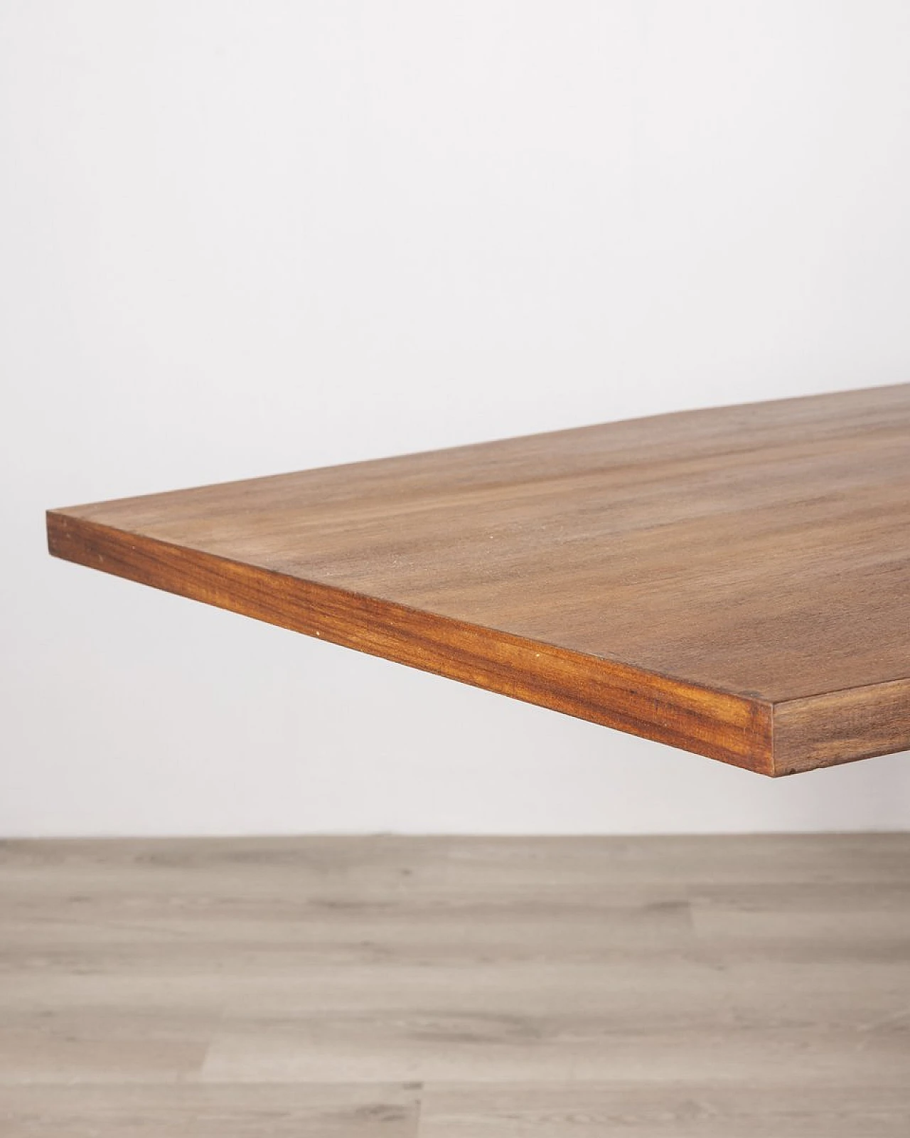 Tavolo vintage in metallo e legno, Italia, anni '60 7
