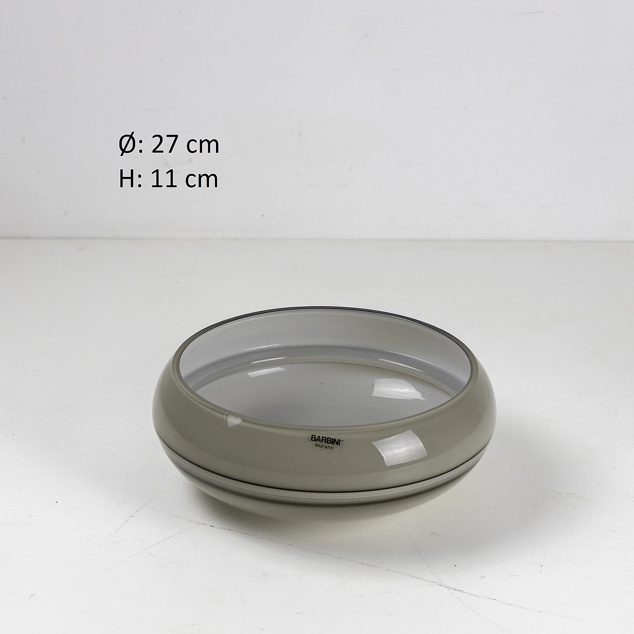 Alfredo Barbini glass bowl, 1980 3