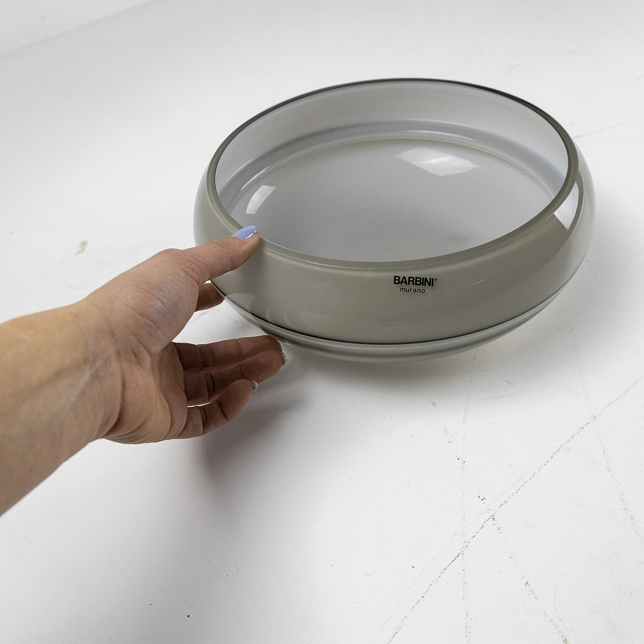 Alfredo Barbini glass bowl, 1980 5