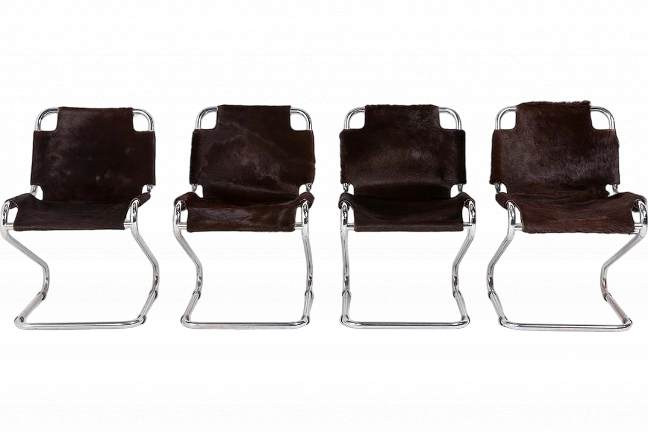 Italian Modern Chairs, 1970s, Set of 4 11