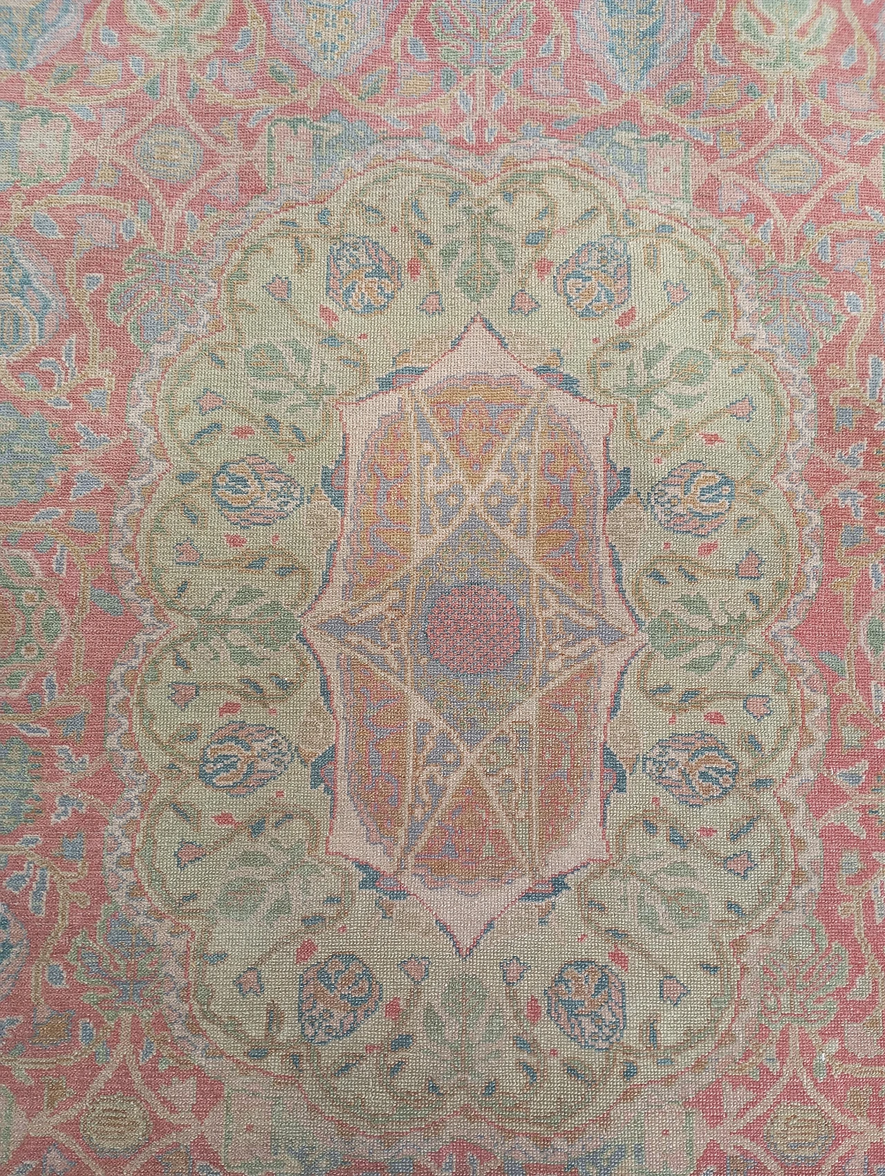 Antique carpet Israeli Bezalel with Jewish symbols 4