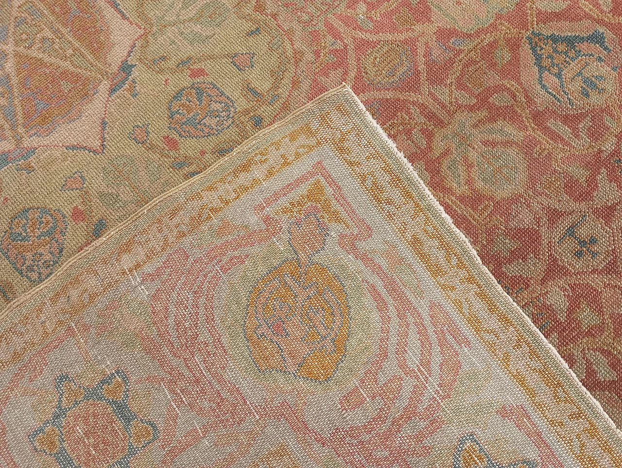 Antique carpet Israeli Bezalel with Jewish symbols 8