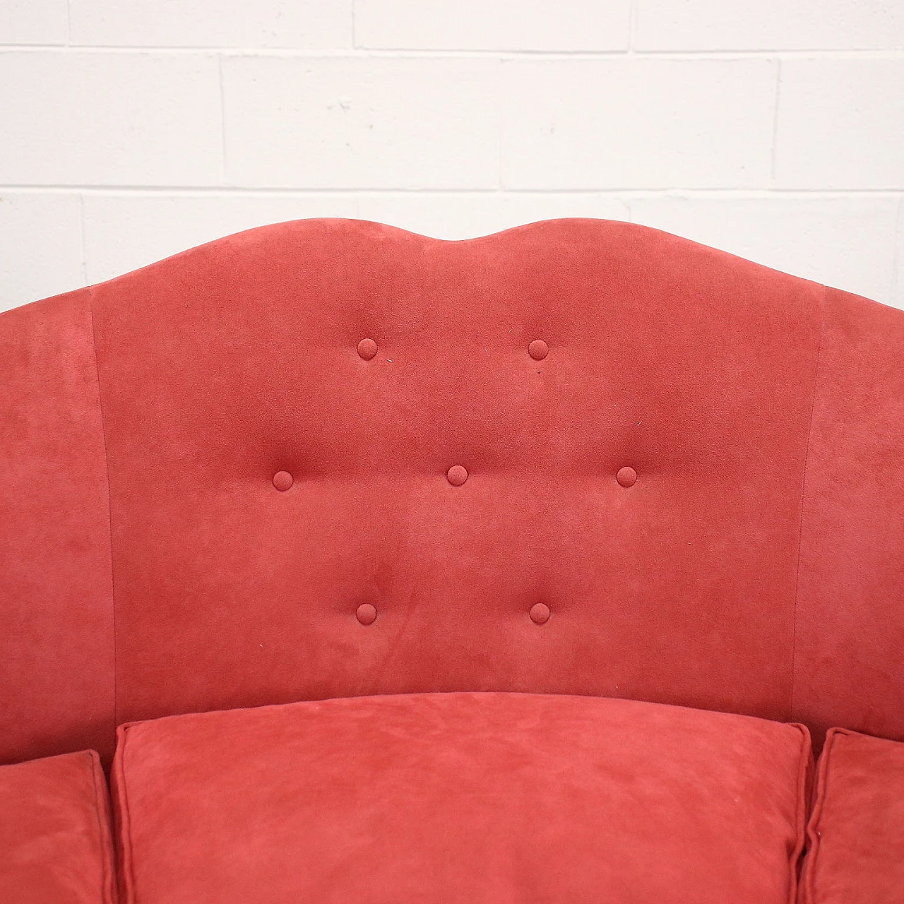 3 Seater sofa upholstered in alcantara, 1950s 3