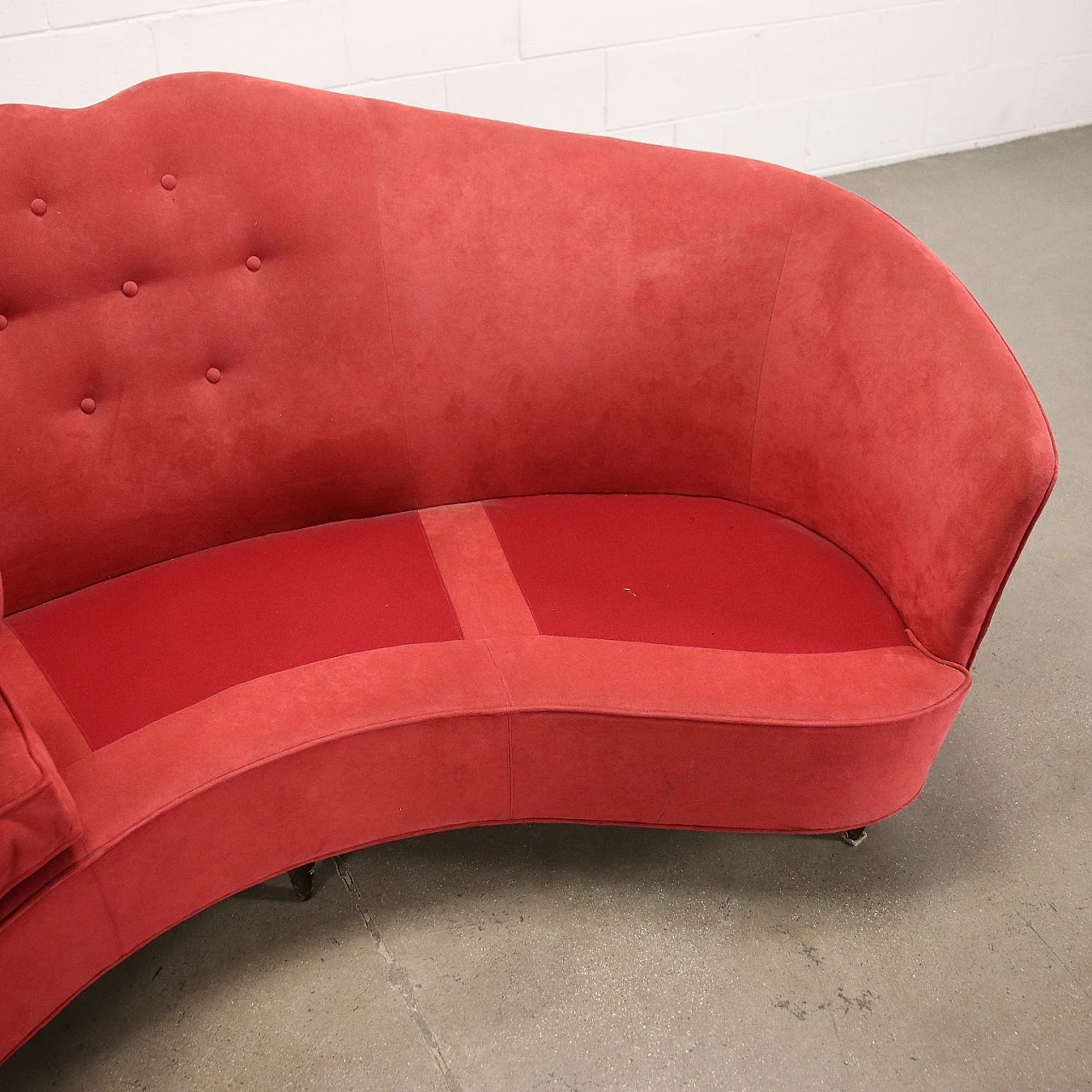 3 Seater sofa upholstered in alcantara, 1950s 6