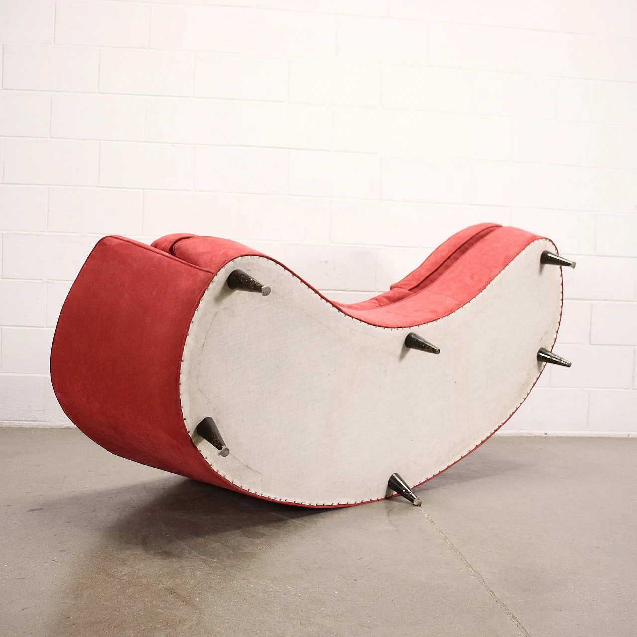 3 Seater sofa upholstered in alcantara, 1950s 9
