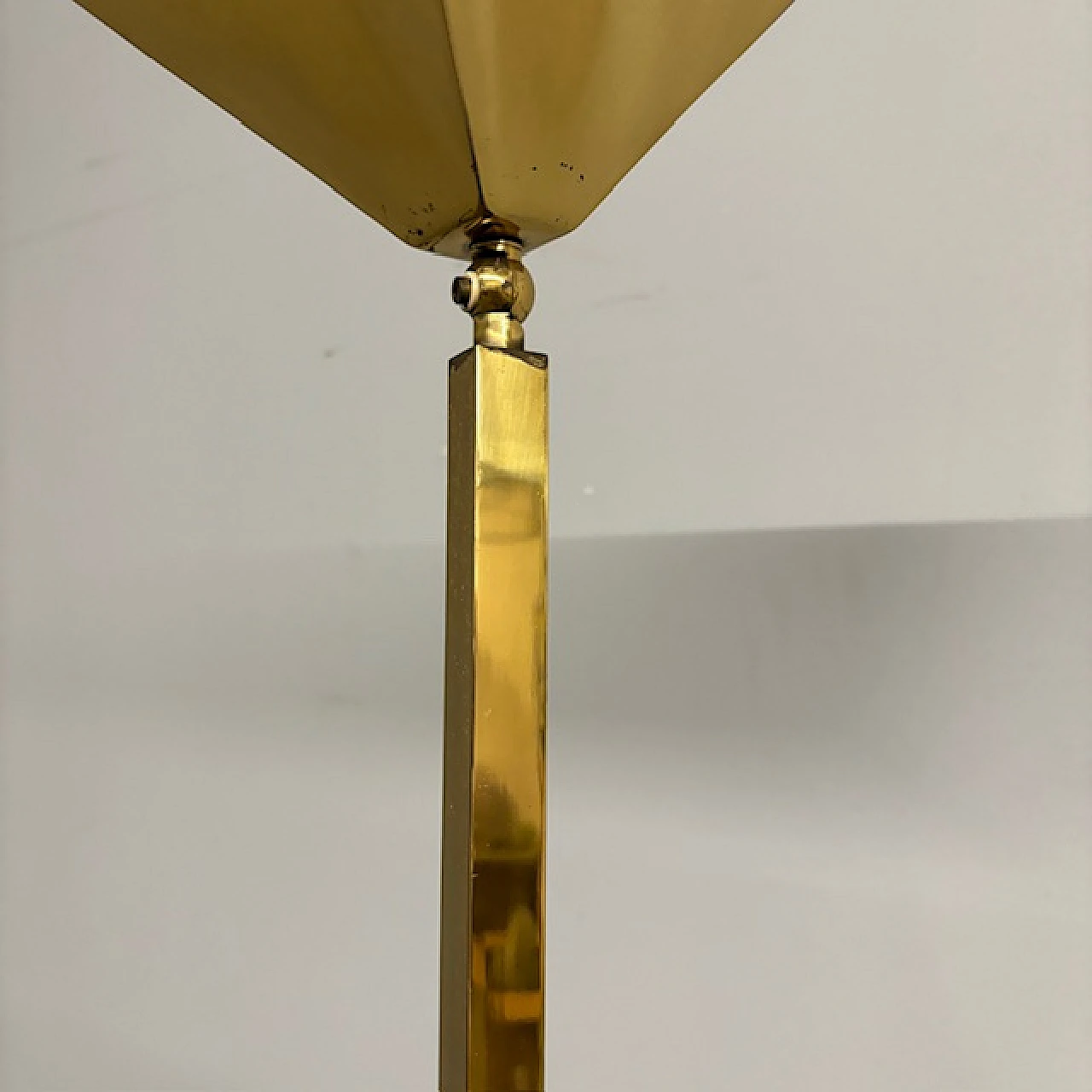 Gold chromed brass lamp, 70s 1