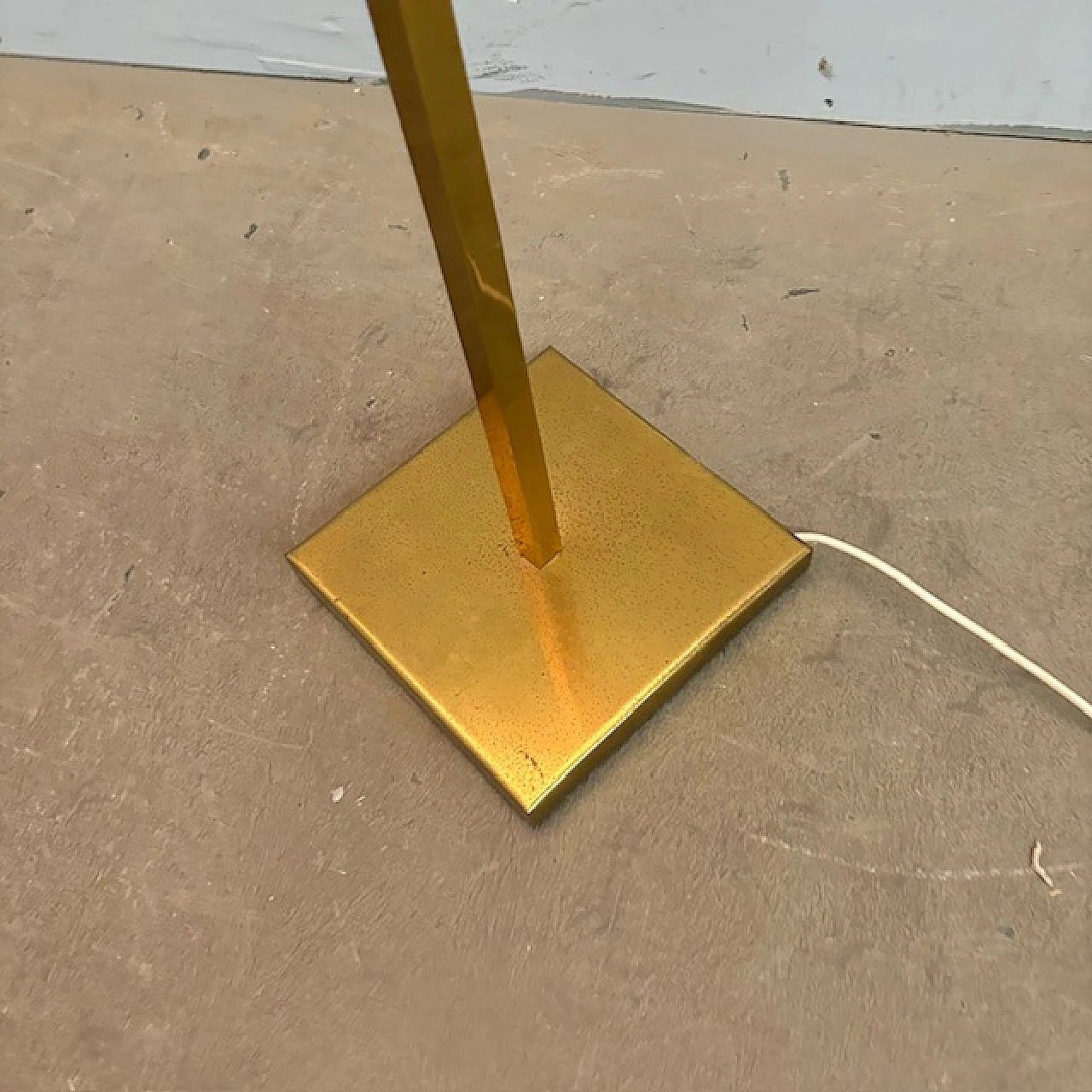 Gold chromed brass lamp, 70s 6