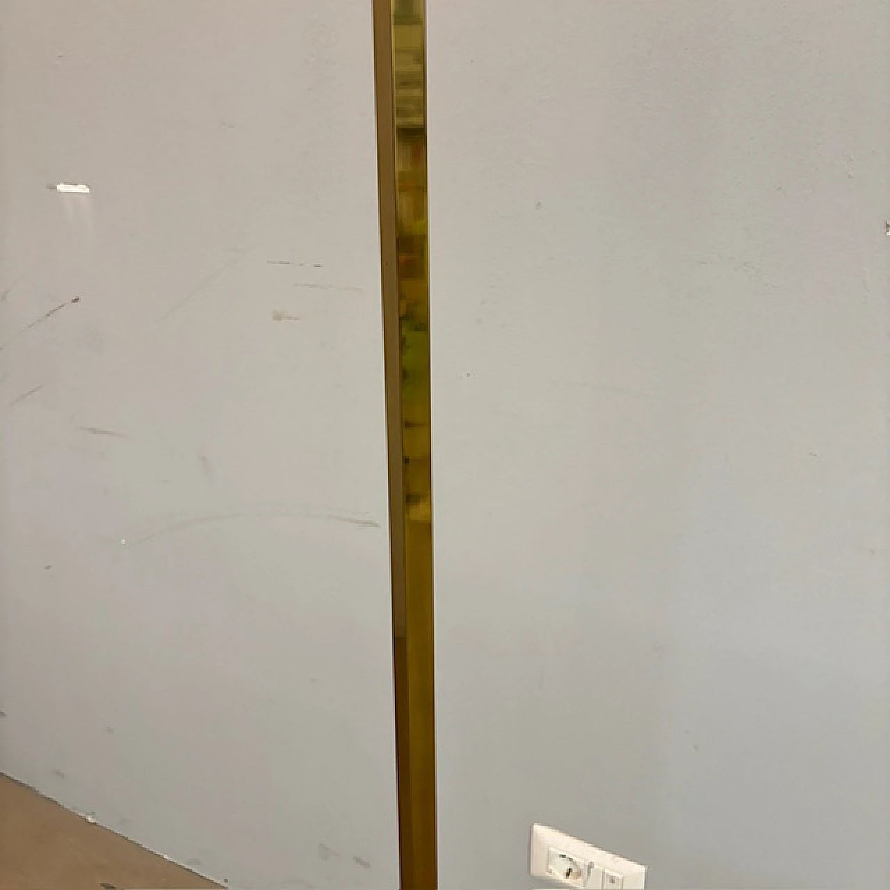 Gold chromed brass lamp, 70s 7