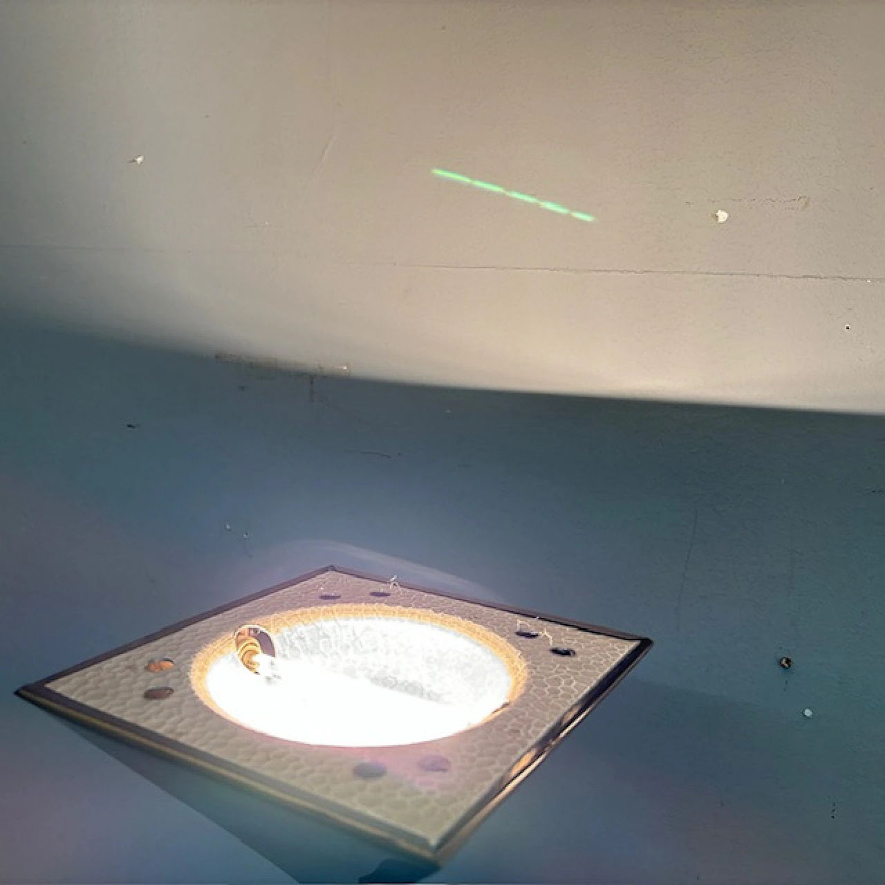 Gold chromed brass lamp, 70s 12